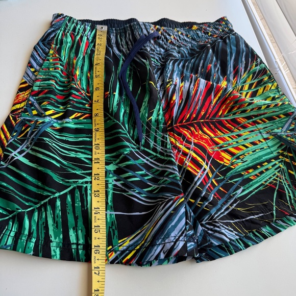 Burnside Mens Tropical Palm Print Lined Board Short Swim Trunks Medium - Picture 12 of 13